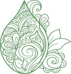 Beautiful flower art and mandala vector design