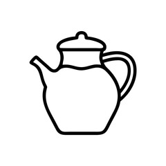Obraz premium A clay teapot with background