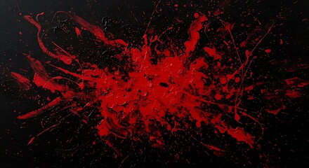Red Ink Explosion Abstract Background Texture AI Generated