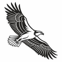 osprey black silhouette icon vector