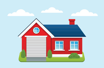 House vector, Simple Home design, Modern House