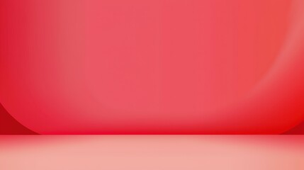 Dynamic red gradient studio room vector scene with ample copy space for high-end product staging and corporate identity designs. Abstract architectural backdrop with geometric lines and professional l