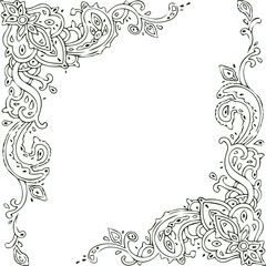 Beautiful flower art and mandala vector design