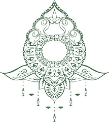 Beautiful flower art and mandala vector design