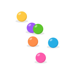 Colorful gum balls. Vector illustration.