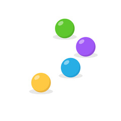 Colorful gum balls. Vector illustration.