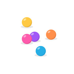 Colorful gum balls. Vector illustration.