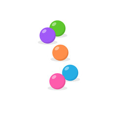 Colorful gum balls. Vector illustration.