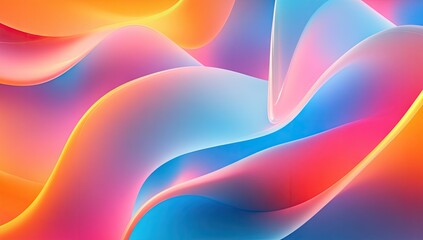 Abstract vibrant fluid shapes