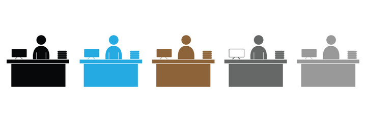 Cashier, bank, cash icon vector image. Can also be used for professionals. Suitable for web apps, mobile apps and print media. Vector Illustration .EPS 10 .