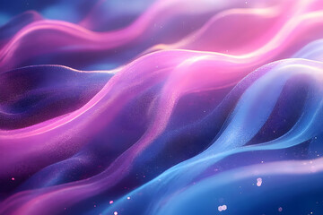 Obraz premium Abstract flowing waves displaying vibrant colors and a shimmering effect