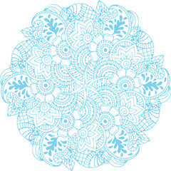 Beautiful flower art and mandala vector design
