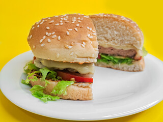 X-Salada hambúrguer