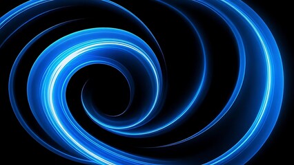 Abstract Blue Spiral: Glowing Energy Vortex