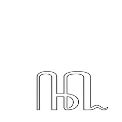 java alphabet line art