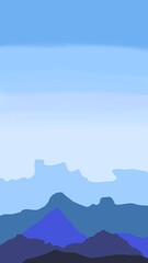 mountains and clouds