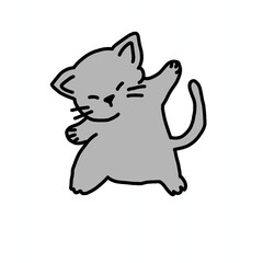 cartoon version of cat illustration