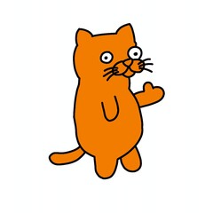 cartoon version of cat illustration