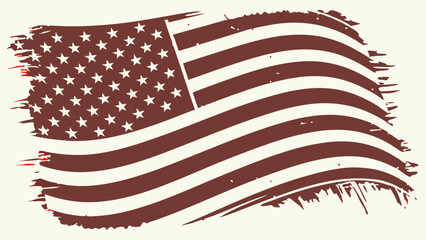 Distressed American Flag Graphic Patriotism and History in a Grunge Style
