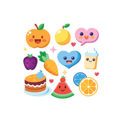 Food icon collection. Containing meal symbol vector illustration