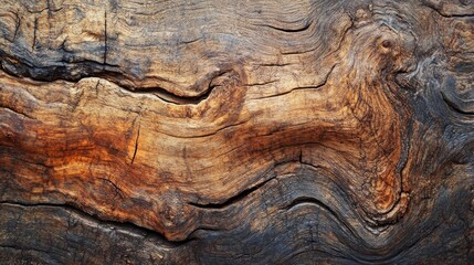 Old wooden panel with deep grain lines running horizontally, rustic and organic feel generative ai