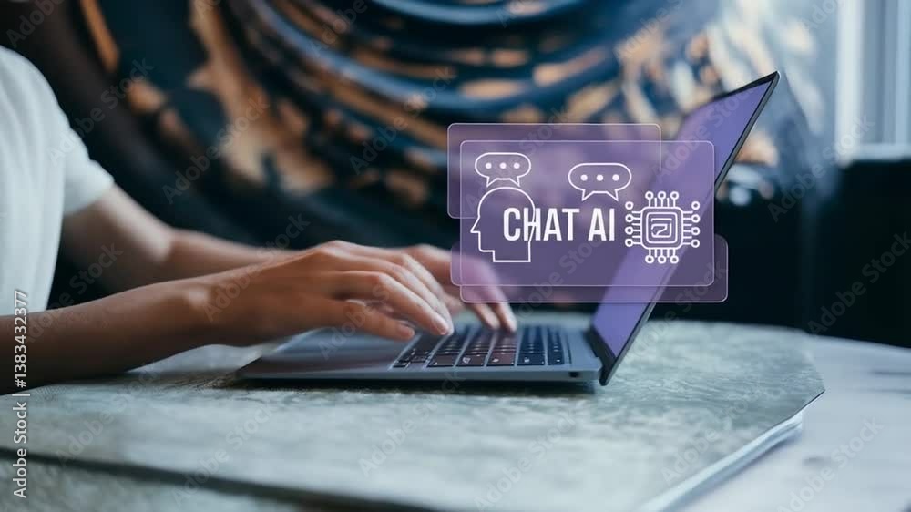 Leinwandbilder Explore the capabilities of a Chat Bot powered by Artificial Intelligence technology for seamless human interaction and efficient problem-solving in various applications.	
