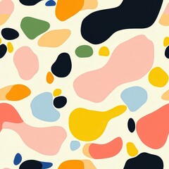 Colorful Abstract Blob Pattern – Modern Minimalist Seamless Design