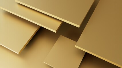 empty gold cardboard box