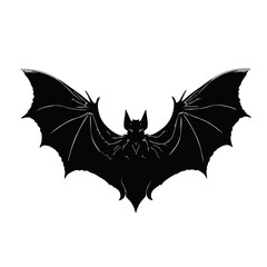 Black Bat Silhouette Vector