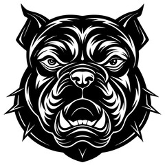vector illustration of a dog face