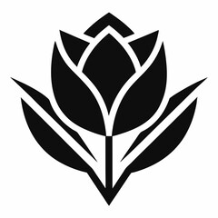 black and white flower