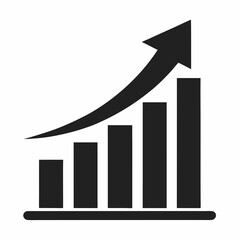 business graph with arrow