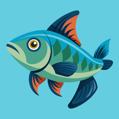 vector illustration of a fish