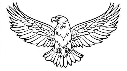 Obraz premium Majestic Eagle in Flight; Graphic Design; Stock Photo