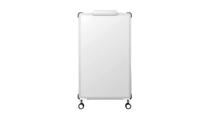 Rolling Whiteboard: A clean and modern whiteboard on wheels, perfect for presentations, brainstorming, and office communication, with its minimalist design.