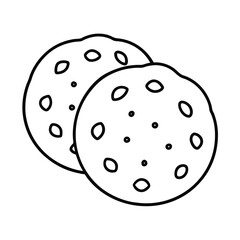 vector illustration of an chocolate chip cookies