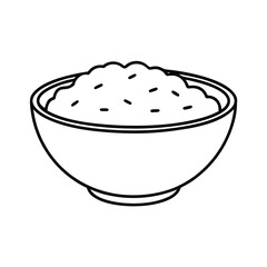 vector illustration of a bowl of fresh milk