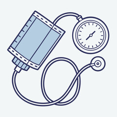 stethoscope on white background