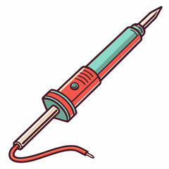 Fototapeta premium Vector illustration of a soldering iron 