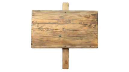 Empty Signpost: A weathered wooden signpost, ideal for conveying messages, directions, or announcements, captures attention. 