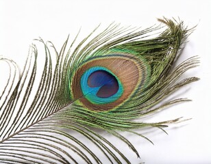 Fototapeta premium peacock feather close up