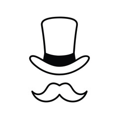 hat with mustache