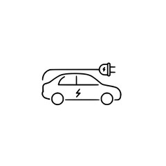 Fototapeta premium Electric car icon with charging plug for eco-friendly transportation concepts