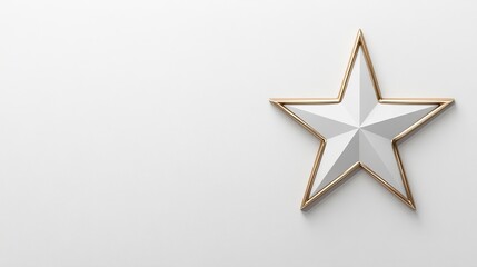 Fototapeta premium Elegant golden star winner award event recognition ceremony modern space close-up view celebrating achievement