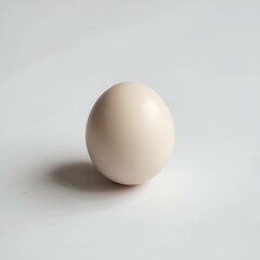 a raw egg on white background