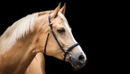 Obraz premium horse portrait isolated on black
