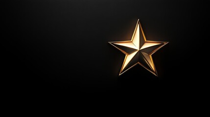 Obraz premium Elegant golden star winner celebration luxurious venue digital art glamorous atmosphere close-up triumph concept