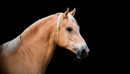Obraz premium black horse isolated on white