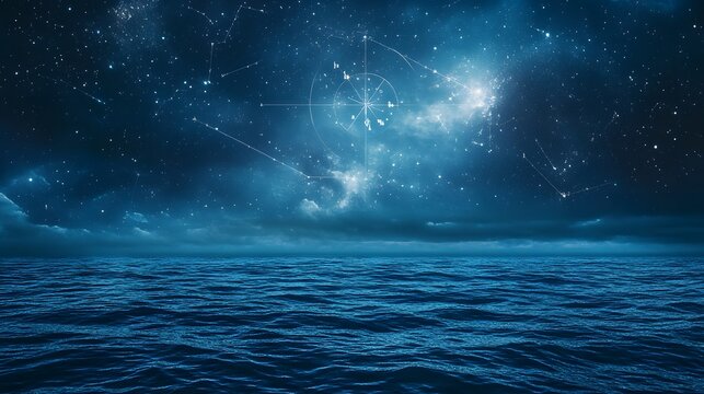 Starry Night Ocean, Cosmic Compass