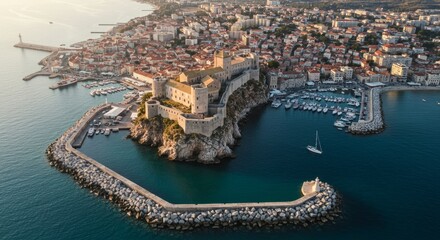 Obraz premium Historic Harbour and Castle